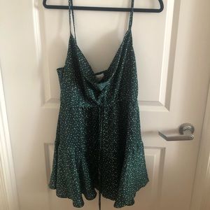 Princess Polly Green Polka Dot Dress